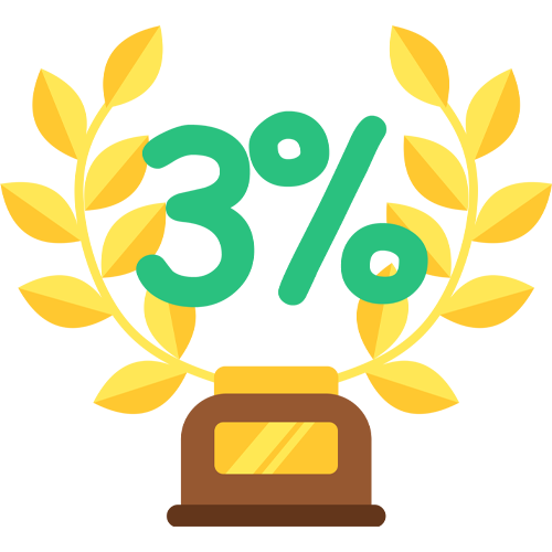 3%