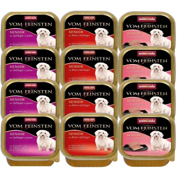 ANIMONDA Dog Vom Feinsten Senior Mix príchutí 12x150g