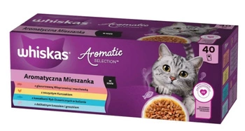 WHISKAS Adult Aromatic Mix sáčky 40 x 85 g - mokré krmivo pre mačky