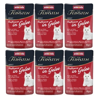 ANIMONDA Vom Feinsten Raffinesse kuracie mäso s hovädzím mäsom 6x85g