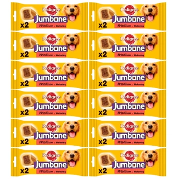PEDIGREE® Jumbone™ 12x180g – pochúťka pre dospelých psov s príchuťou hovädzieho a hydinového mäsa