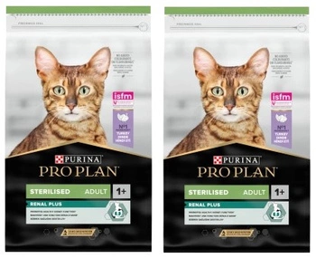 PRO PLAN Sterilised Renal krmivo pre mačky bohaté na morčacie mäso 2x10kg