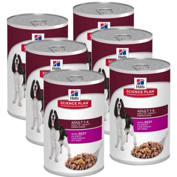 HILL'S SP Science Plan Canine Adult beef 6x370g - konzerva