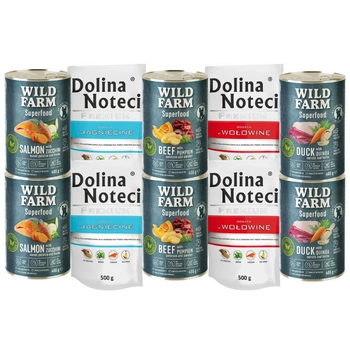 Dolina Noteci 4x500g + WILD FARM Superfood 6x400g Mix chutí