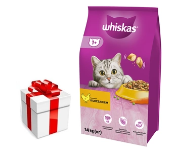 Whiskas s kuracím mäsom 14 kg + prekvapenie pre mačku ZDARMA
