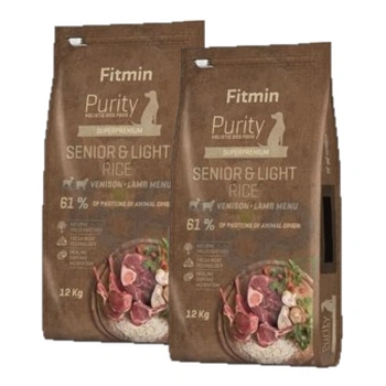 Fitmin Purity Rice Senior & Light Venison & Lamb 2x12 kg