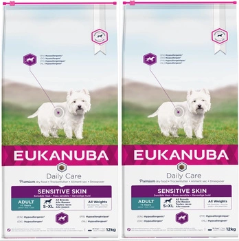 EUKANUBA Daily Care Adult Sensitive Skin 2x12kg