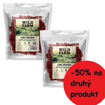 Jahňacie klobásy WILD FARM 2x500g psia maškrta
