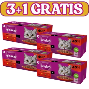 WHISKAS Sáčky pre dospelých 120x85g + 40x85g ZADARMO