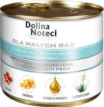 Dolina Noteci PREMIUM pre psy malých plemien s teľacími paradajkami a cestovinami 185g x24