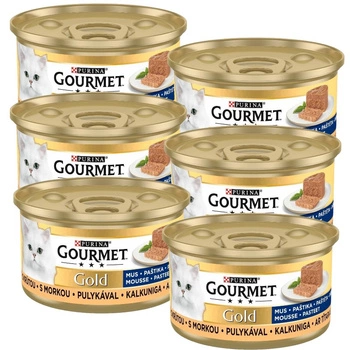 Purina Gourmet Gold mousse s morčacím mäsom 6x85g