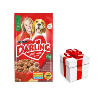 PURINA Darling s lahodnou zmesou hovädzieho a kuracieho mäsa 10 kg + prekvapenie pre vášho psa ZDARMA