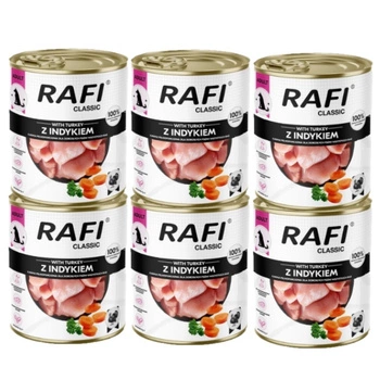 DOLINA NOTECI Rafi Classic mokré krmivo pre psov s morčacím mäsom 6x800g