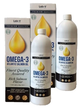 LAB-V Omega-3 lososový olej pre psy a mačky 2x1l