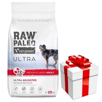 Vetexpert RAW PALEO ULTRA BEEF ADULT MEDIUM/ LARGE 10KG + prekvapenie pre psa ZDARMA!