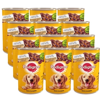 PEDIGREE Adult konzerva 12x1200g - vlhké kompletné krmivo pre dospelé psy, s kuracím mäsom v želé