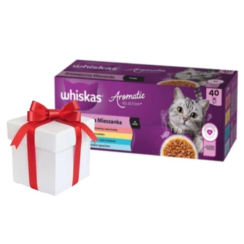 WHISKAS Adult Aromatic Mix sáčky 40 x 85 g - mokré krmivo pre mačky + Prekvapenie pre mačku ZADARMO!