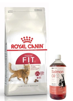 ROYAL CANIN FIT 32 10kg + LAB V Lososový olej pre psov a mačky 1000ml
