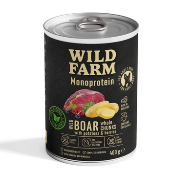 Wild Farm Monoprotein Wild Boar 400g hypoalergénne krmivo pre psov