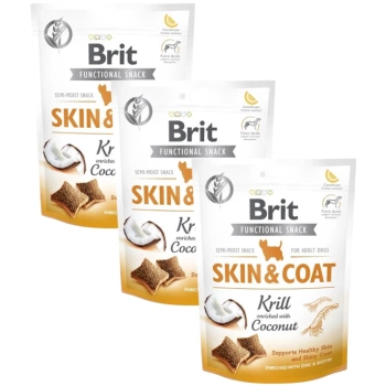 BRIT CARE DOG FUNCTIONAL SNACK SKIN&COAT KRILL 3x150g