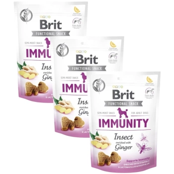 Brit care dog functional snack immunity insect 3x150g