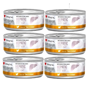 Disugual mokré krmivo pre mačky Veterinárne HEPATIC Morčacie (dospelé) 6x85g