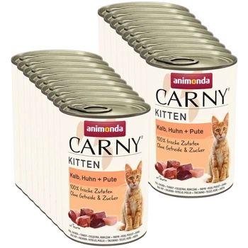 ANIMONDA Cat Carny Kitten chuť: hovädzie, teľacie a hydina 18x400g