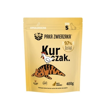 Paka Zwierzaka - Suché krmivo pre mačky s kuracím mäsom ''S'' 400g