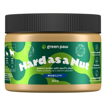 Green Paw Hard as a Nut 350g - Arašidové maslo s čiernym pazúrom pre psov