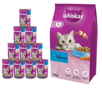 Whiskas granule s tuniakom 14 kg + 10xWHISKAS Adult 400g