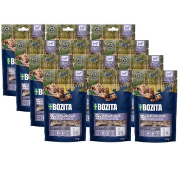 BOZITA Mäsové kúsky kačacie s divinou pochúťka pre psov 12x70g