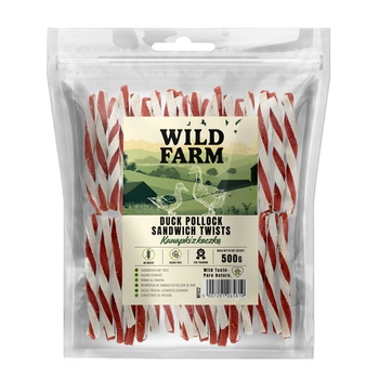 WILD FARM kačací sendvič 500g psie maškrty