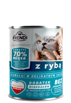 Frendi kúsky v jemnej omáčke s rybami 800g pre mačky