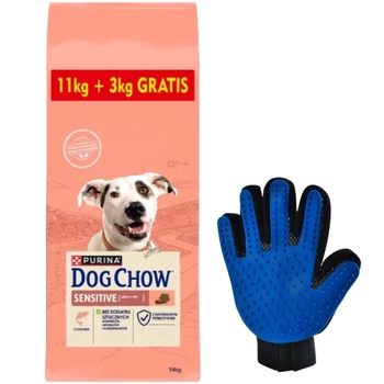 PURINA Dog Chow Adult Sensitive Losos 14kg + Rukavice na úpravu ZADARMO!