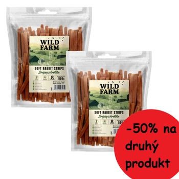 Psí maškrta WILD FARM Rabbit Strips 2x500g