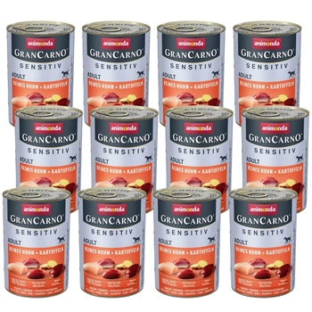 ANIMONDA GranCarno Sensitiv Adult Dog príchuť: kura + zemiaky 12x400g
