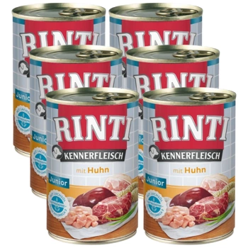 Rinti Kennerfleisch Junior Huhn vlhké krmivo pre psov - kuracie mäso 6x400g
