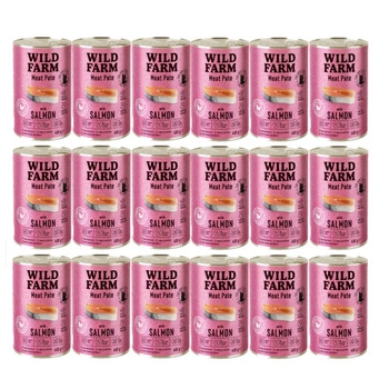 WILD FARM Pate Salmon 18x400g - bezlepkové krmivo pre mačky