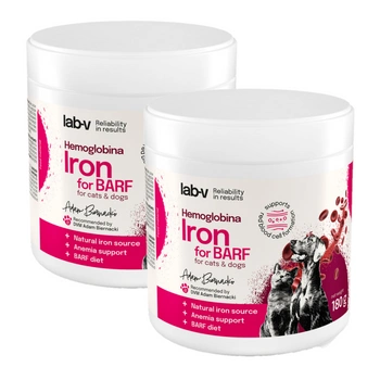 Lab-v Hemoglobin – prírodné heme železo pre BARF zmesi a domáce diéty 2x180 g