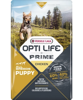 VERSELE-LAGA Opti Life Prime Puppy 2,5 kg - krmivo pre šteňatá bez obilnín s kuracím mäsom