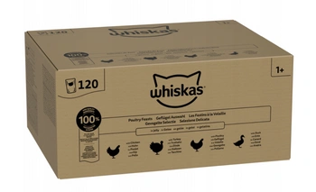 Whiskas Poultry Feast 120x85g Mokré krmivo pre dospelé mačky v želé