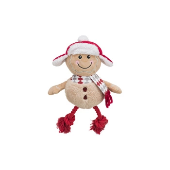 TRIXIE Perníkový muž, hračka, pre psov, polyester/bavlna, 34 cm, so zvukom, so šnúrkou