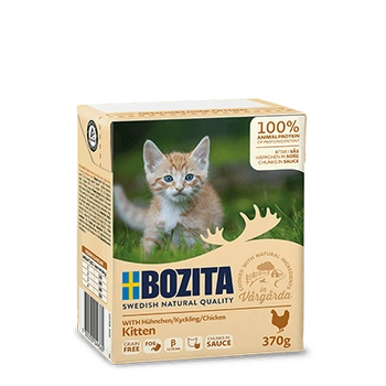 BOZITA - krmivo pre mačky, mäsové guľôčky v omáčke Kitten 370g