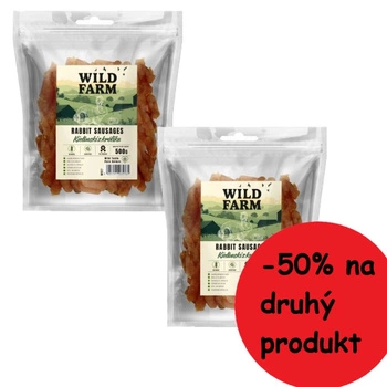 Psí maškrta WILD FARM s králičími klobásami 2x500g