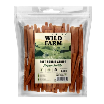 Psí maškrta WILD FARM Rabbit Strips 500g