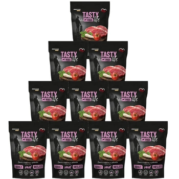 Tasty Dogs Life teľacie mäso v želé miske 10x500g