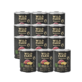 WILD FARM Monoprotein Wild Boar 12x800g hypoalergénne krmivo pre psov