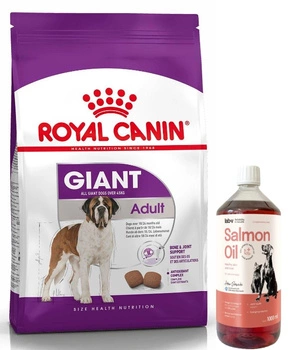 ROYAL CANIN Giant Adult 15 kg + LAB V Lososový olej pre psov a mačky 1000ml
