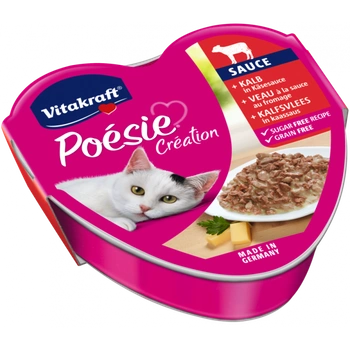 Vitakraft POESIE mokré krmivo pre mačky teľacie so syrom 85g