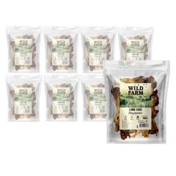 Psí maškrta WILD FARM jahňacie uši 8x300g